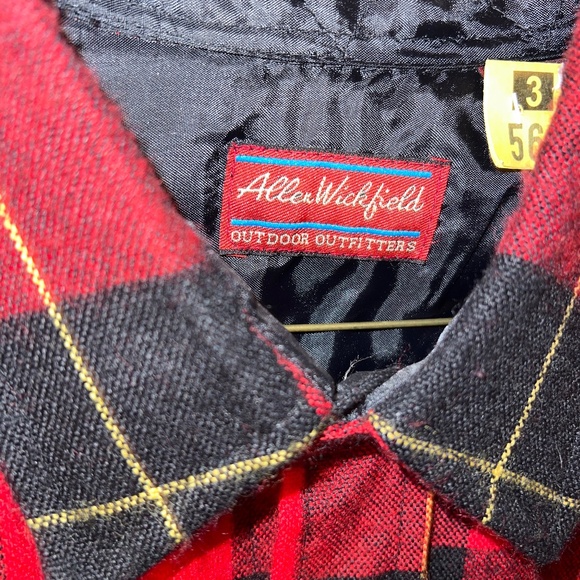 Vintage Chest 52" Red Black Plaid Shirt Wool + Acrylic XL XXL - Picture 2 of 16